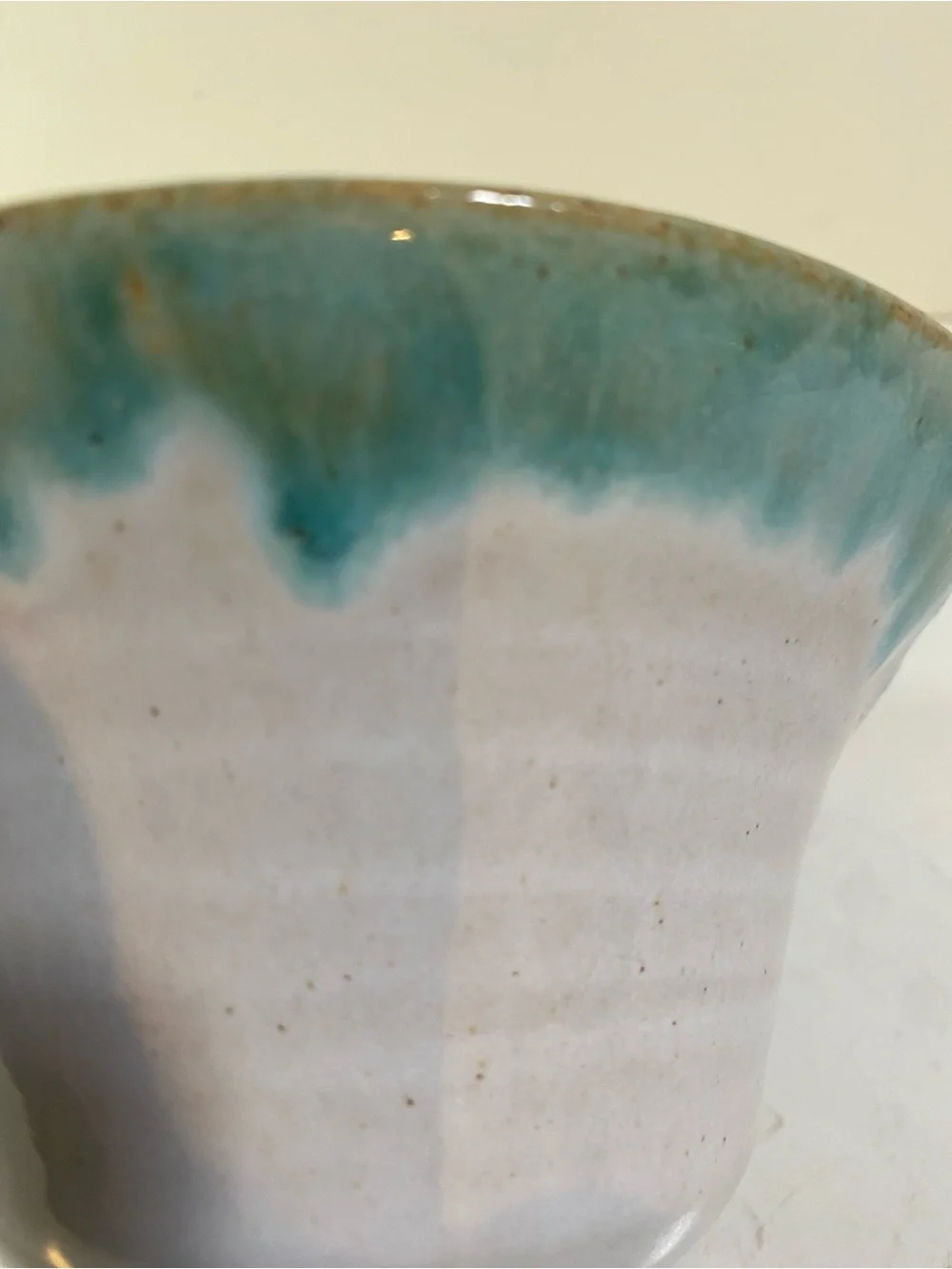 A.R. Britt Pottery Green Drip Glaze Juicer Apple Baker Handmade North Carolina